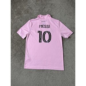 Youth Soccer Jersey Adidas Inter Miami Pink #10 Messi Football Size 13-14 Years